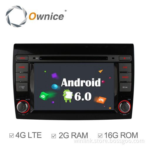 Ownice 4 Core Android 6.0 car video player For Fiat Bravo support TV OBD DAB GPS NAVI RADIO Built 4G LTE